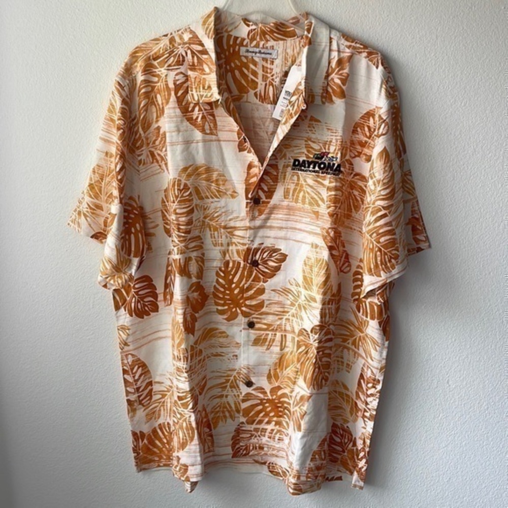 NWT Tommy Bahama shirt Daytona NASCAR extra large 100% silk Hawaiian but…